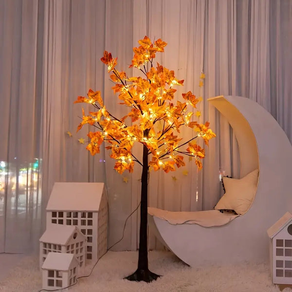 LED illuminated maple tree