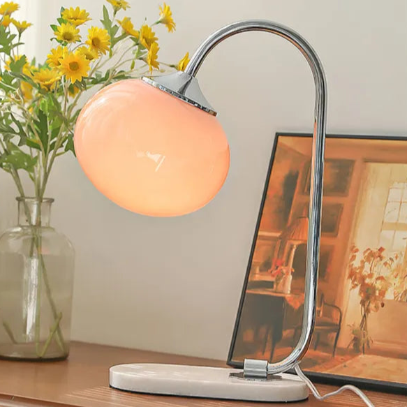 Marshmallow Metal Glass Table Lamp