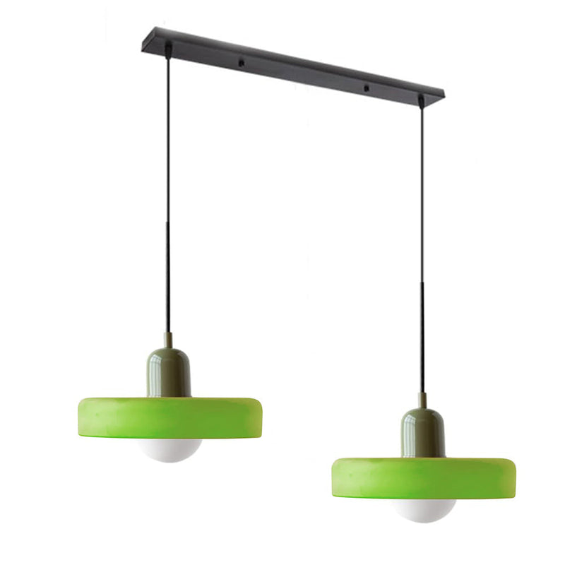 2 Heads Modern Bauhaus Glass Pendant Light