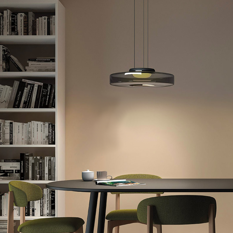 Glass pendant lights in Bauhaus style