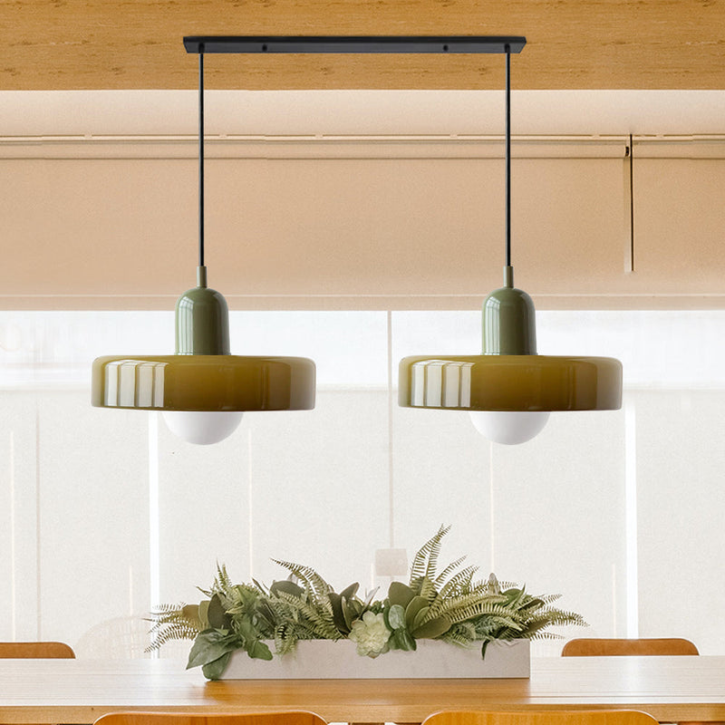 2 Heads Modern Bauhaus Glass Pendant Light