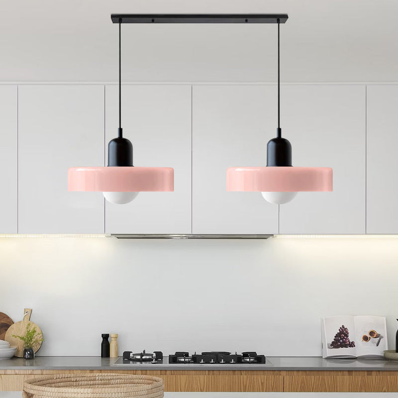 2 Heads Modern Bauhaus Glass Pendant Light