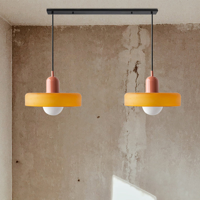 2 Heads Modern Bauhaus Glass Pendant Light