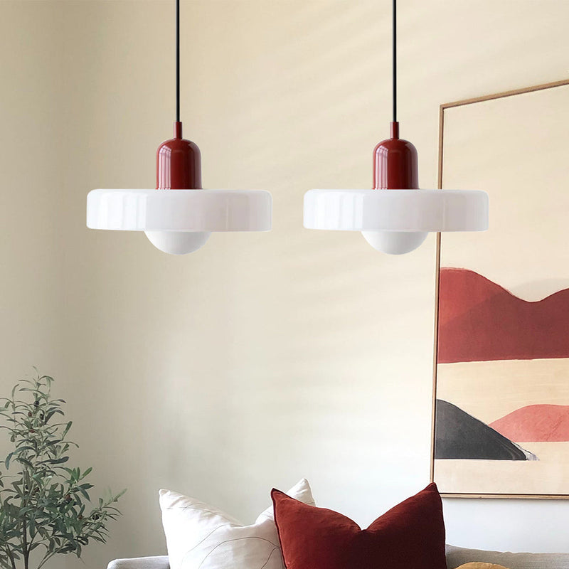 2 Heads Modern Bauhaus Glass Pendant Light