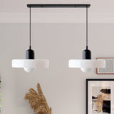 2 Heads Modern Bauhaus Glass Pendant Light