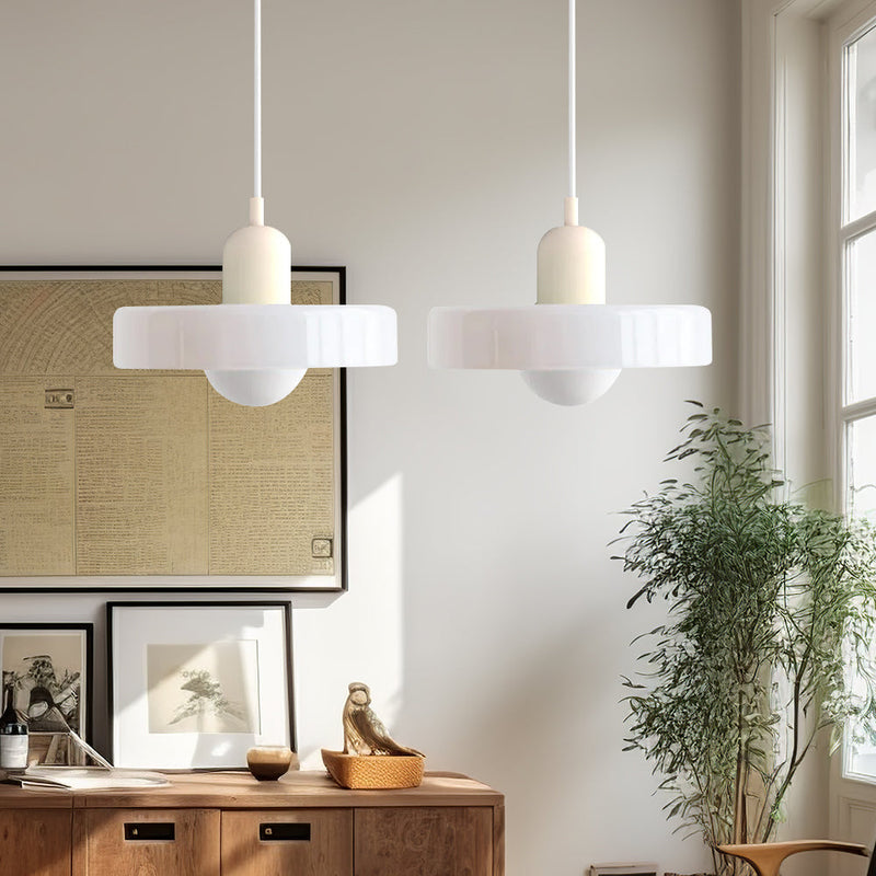 2 Heads Modern Bauhaus Glass Pendant Light