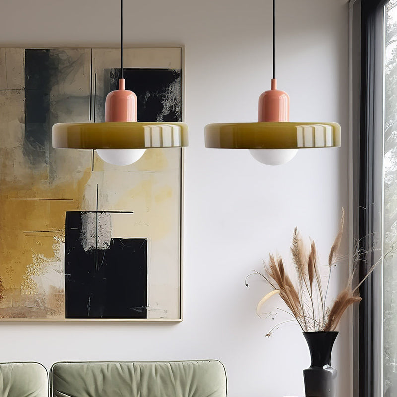 2 Heads Modern Bauhaus Glass Pendant Light