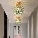 Design Flowers Style Glass Hallway Ceiling Lighting