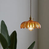 Vintage flower pendant lamp