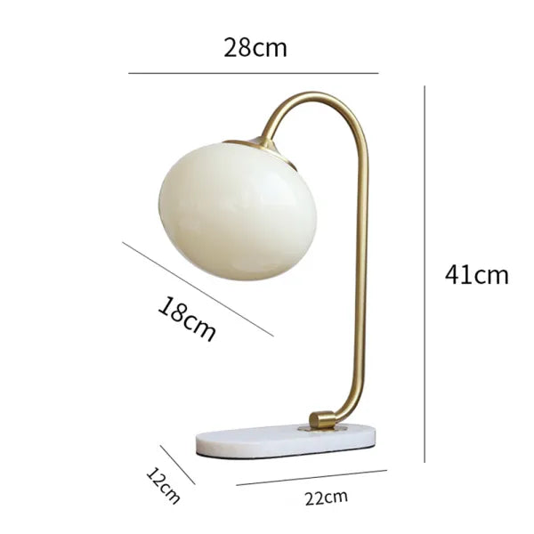 Marshmallow Metal Glass Table Lamp