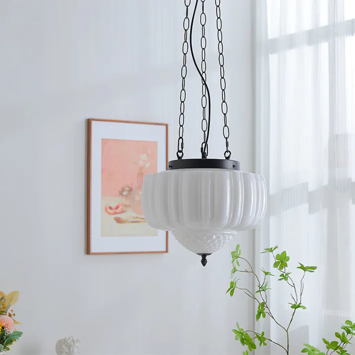 Modern white minimalist pendant light