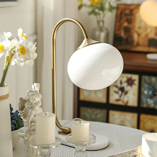 Marshmallow Metal Glass Table Lamp