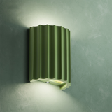 Modern semi-circular resin wall sconce for living room