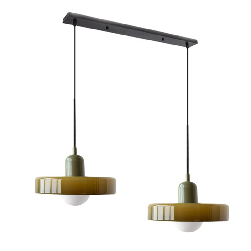 2 Heads Modern Bauhaus Glass Pendant Light