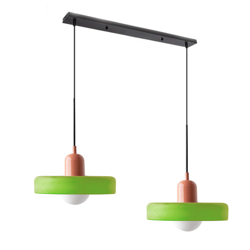 2 Heads Modern Bauhaus Glass Pendant Light