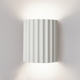 Modern semi-circular resin wall sconce for living room