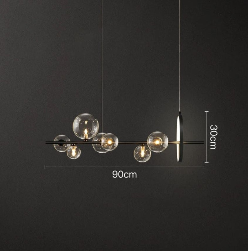 Lustre à bulles de verre 