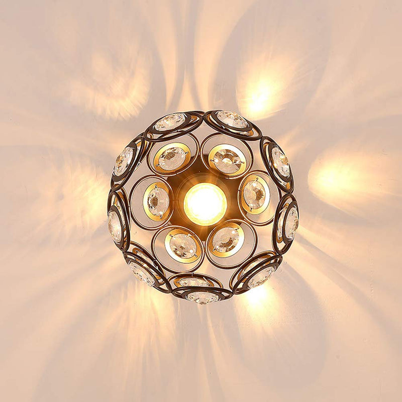 Fancy Gold Luxury Ball Hallway Ceiling Light