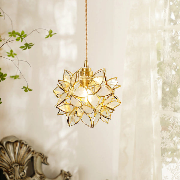 Capiz pendant light