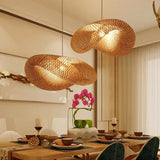 Lampe à suspension en bambou