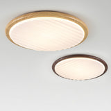 Round Wooden LED Bedroom Ceiling Light