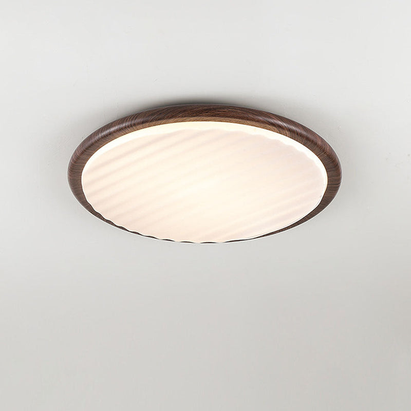 Round Wooden LED Bedroom Ceiling Light