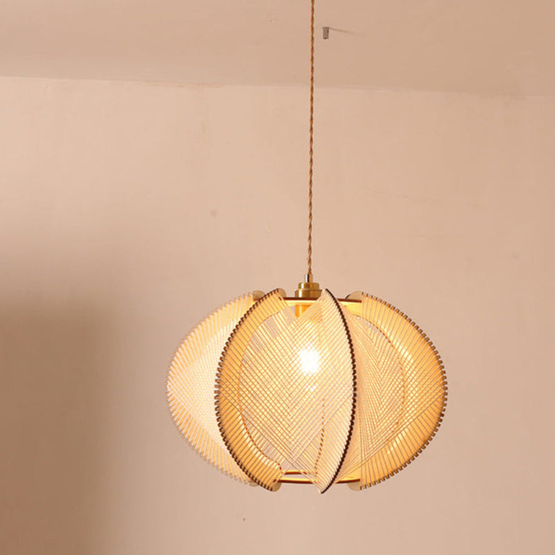 Mid-Century Scandinavian Wood Pendant Lights