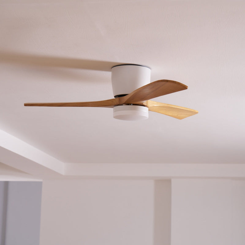 Plafonnier en bois avec ventilateur