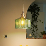 Lampe suspendue vintage en cristaux