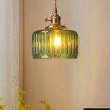 Lampe suspendue vintage en cristaux