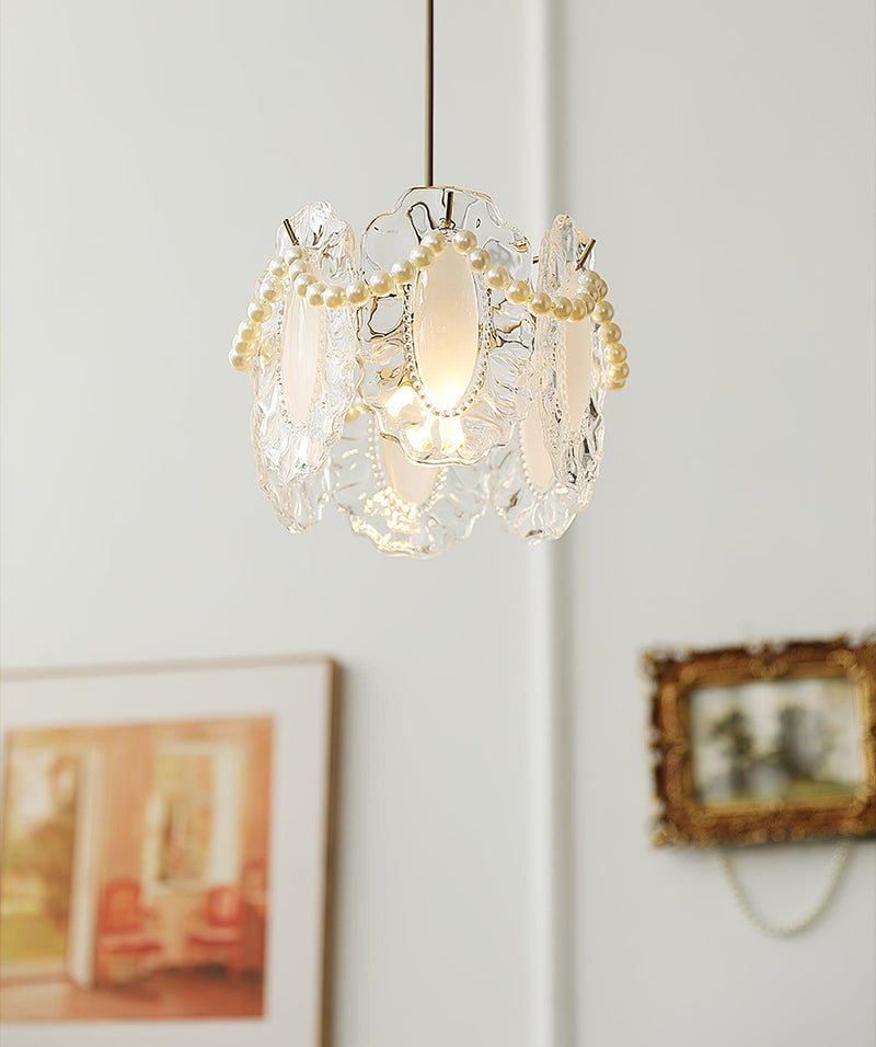 Floral Glass Pendant Lamp