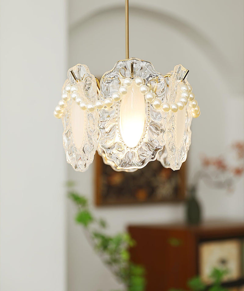 Floral Glass Pendant Lamp