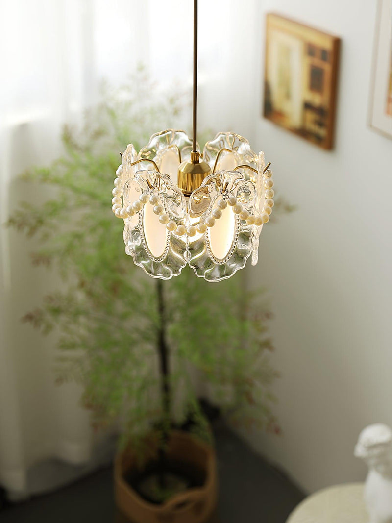 Floral Glass Pendant Lamp