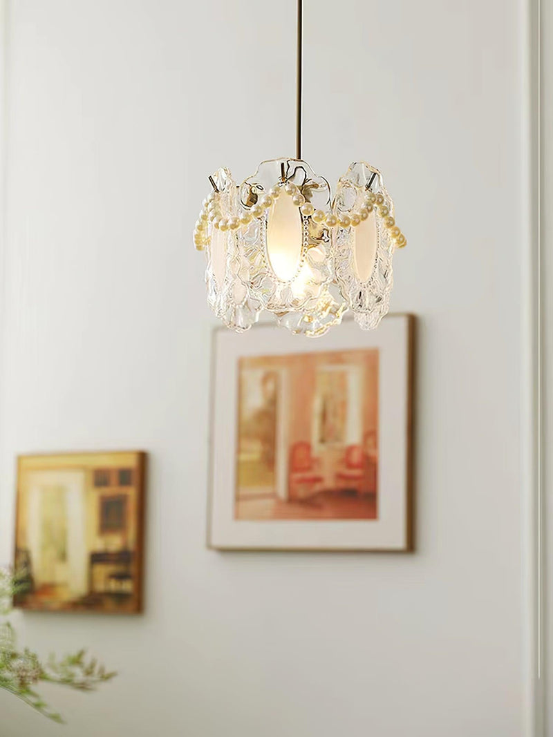 Floral Glass Pendant Lamp