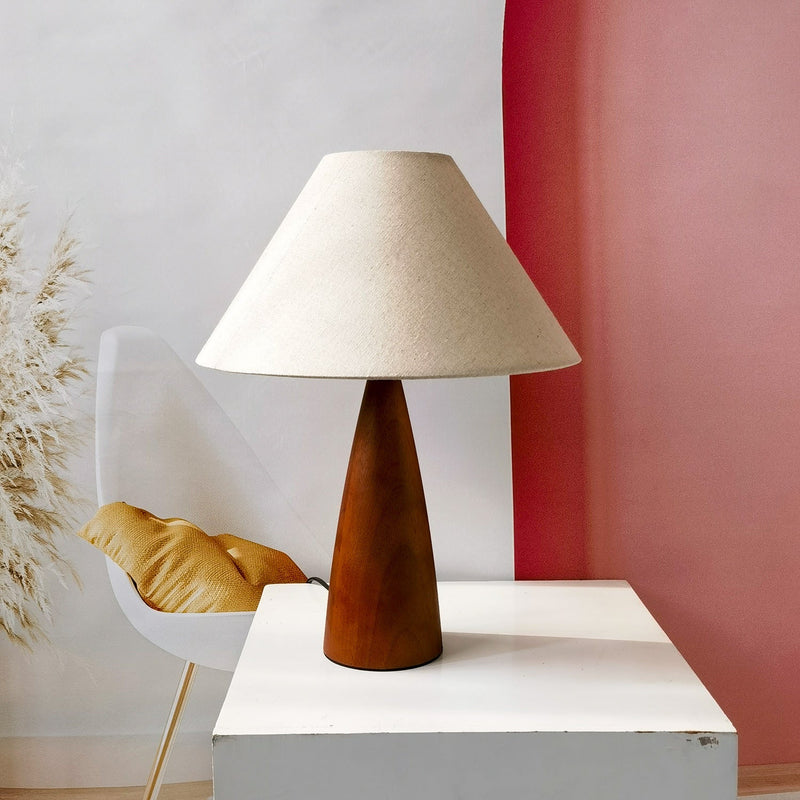 Century style solid wood table lamp