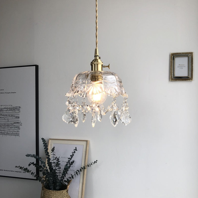 Raysis - Glass Crystal Transparent Pendant Lamp