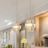 Fernando - Round Tiered Glass Crystal Ceiling Pendant Light