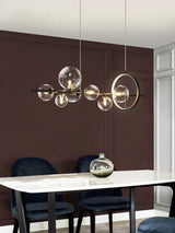 Lustre à bulles de verre 