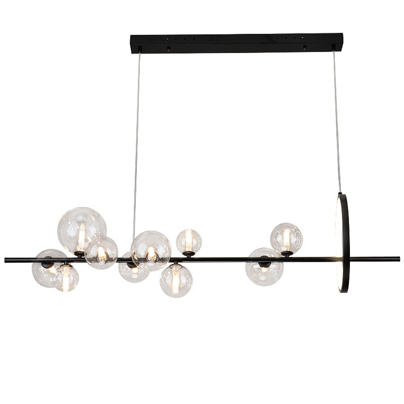 Lustre à bulles de verre 