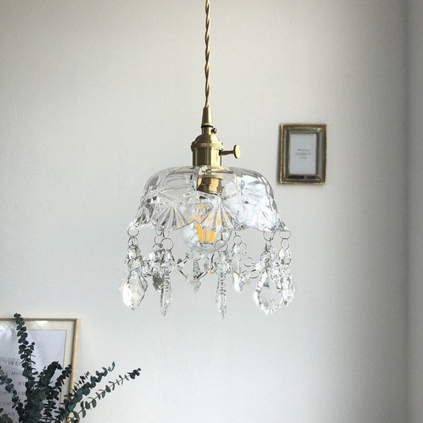 Raysis - Glass Crystal Transparent Pendant Lamp