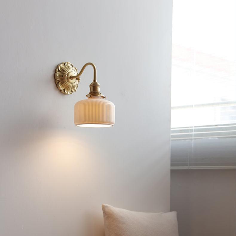 Brass Ceramic Wall Lamp