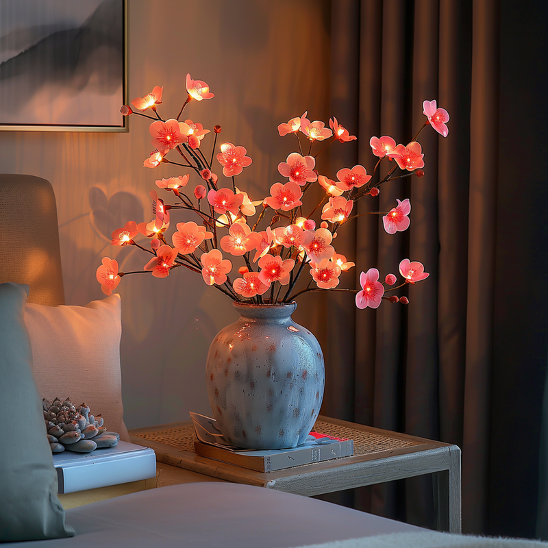 Guirlande lumineuse branche d'olivier