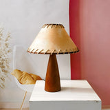 Century style solid wood table lamp