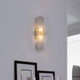 Melange Elongated Alabaster Wall Lamp