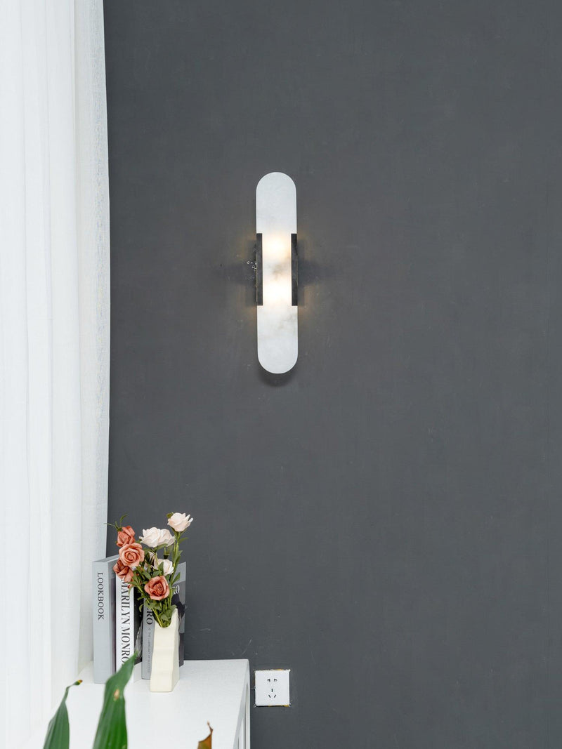 Melange Elongated Alabaster Wall Lamp