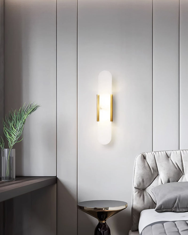 Melange Elongated Alabaster Wall Lamp