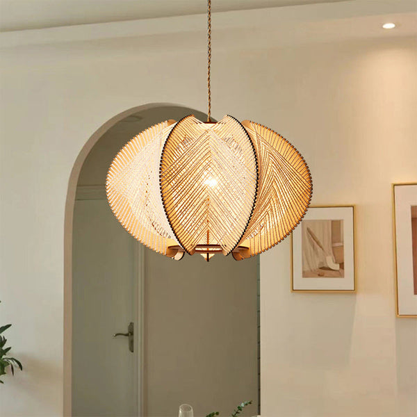 Mid-Century Scandinavian Wood Pendant Lights