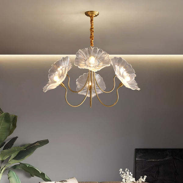 Murano glass flower chandelier