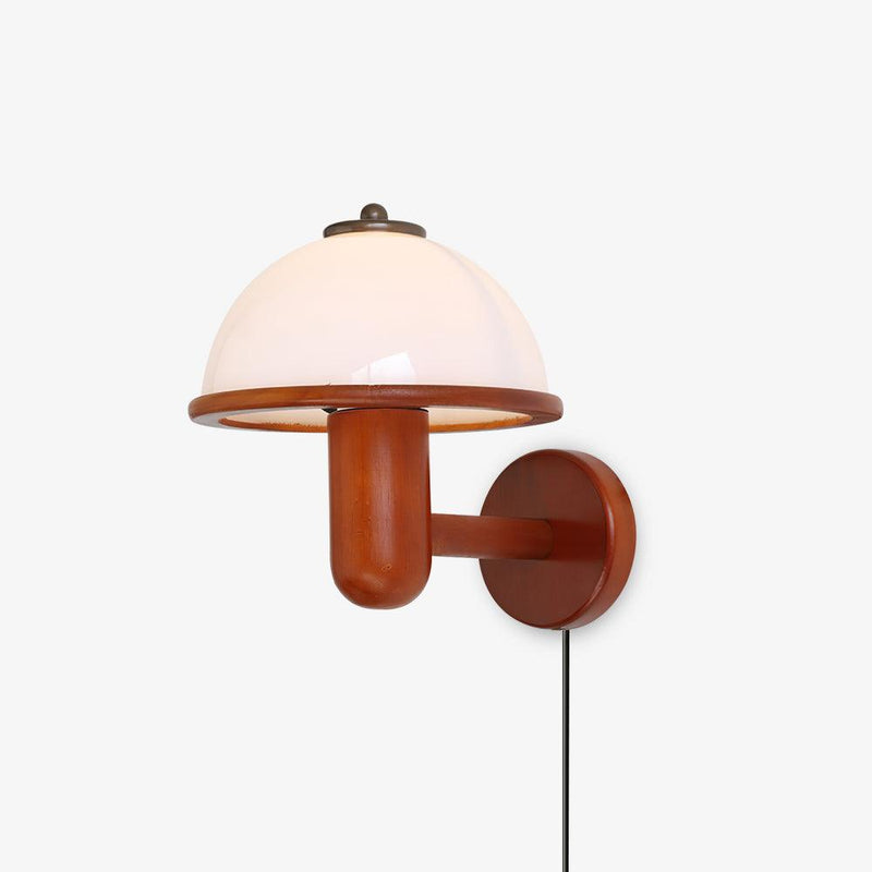 Mushroom Wood Wall Light