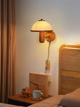 Mushroom Wood Wall Light